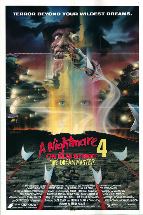 nightmare on elm street 4 1988 one sheet poster folded